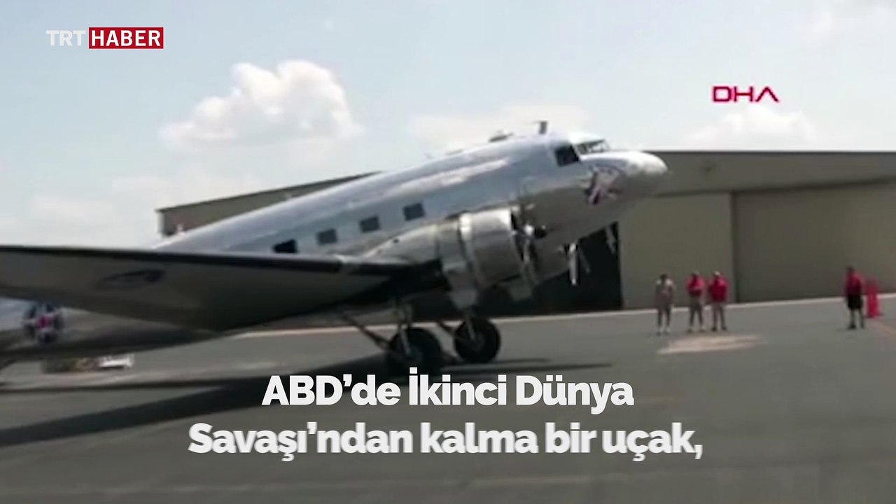 ABD’de 2. Dünya Savaşı’ndan kalma uçak kalkış sırasında düştü