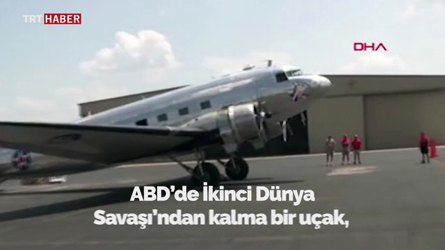 ABD’de 2. Dünya Savaşı’ndan kalma uçak kalkış sırasında düştü