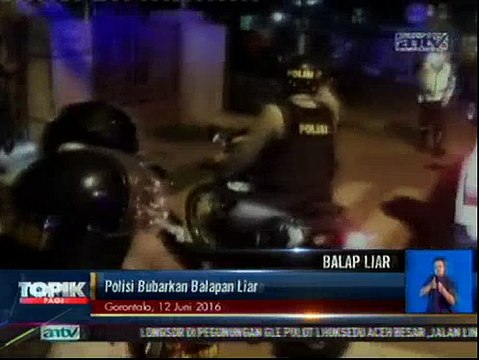 Aksi Kejar-kejaran Polisi dan Pelaku Balap Liar di Gorontalo