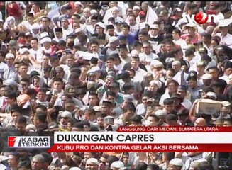 Massa Pro dan Kontra Jokowi Gelar Aksi di Medan