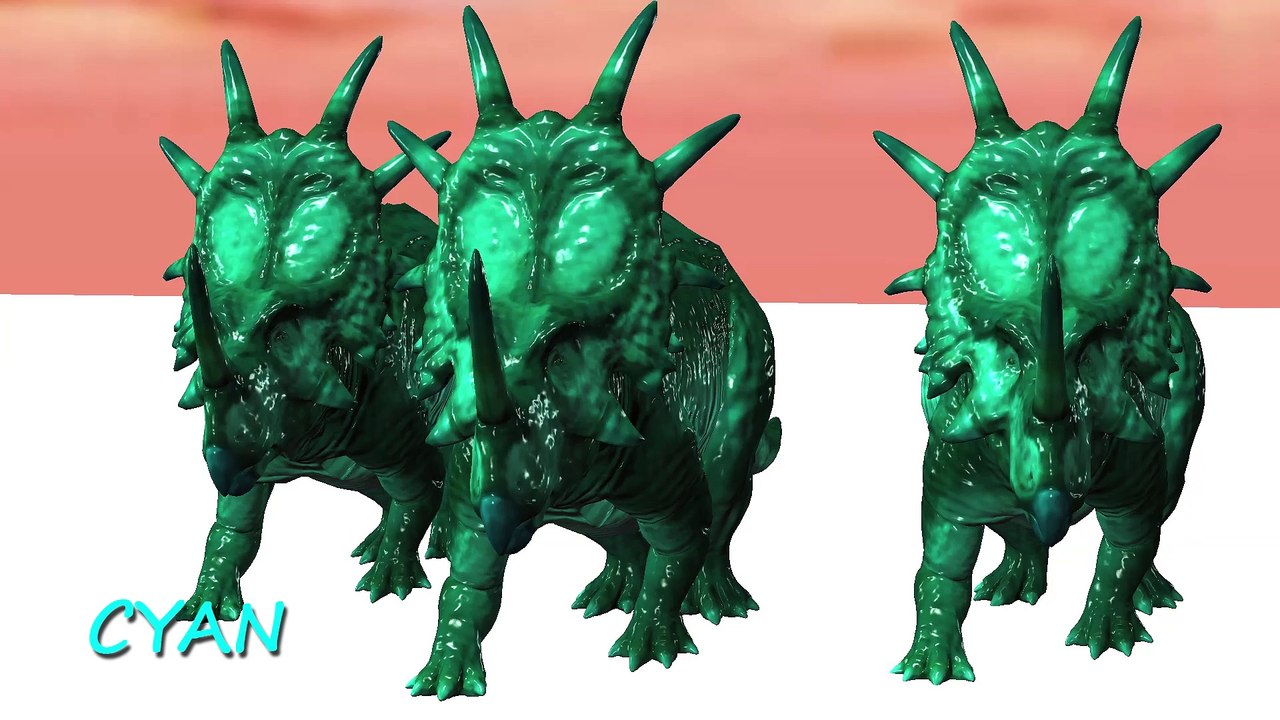 learn colors learn animals Dino colors names and sound -cartoon children's rhymes || rhymes 3D world