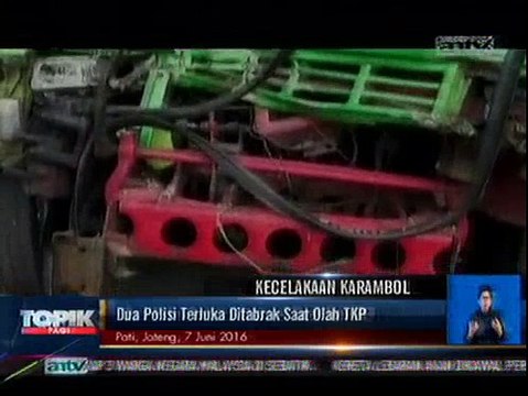 Dua Polisi Lalu Lintas Ditabrak Saat Olah TKP Terluka Parah