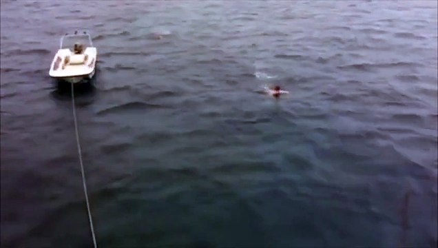 Un touriste russe nage à coté d'un énorme requin et en rigole