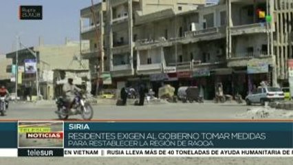 Siria: piden al gobierno de Al-Assad restablecer la región de Al-Raqqa