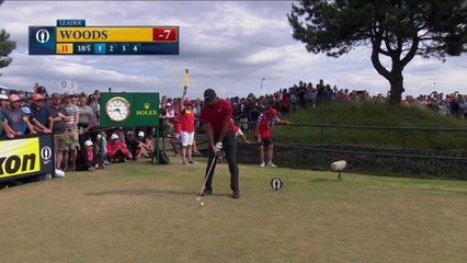 Le départ de Tiger Woods au trou n°11
