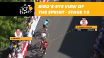 Vue aérienne du sprint / Bird's-eye view of the sprint - Étape 15 / Stage 15 - Tour de France 2018