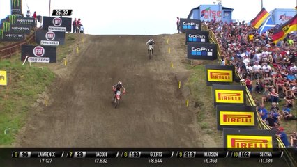 Thomas Covington passes Jorge Prado - MX2 Race 1 - MXGP of Czech Republic