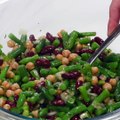 This fresh HOMEMADE THREE BEAN SALAD is so much tastier than the store bought variety. The dressing gives it a sweet, vinegary bite that is irresistibly good!