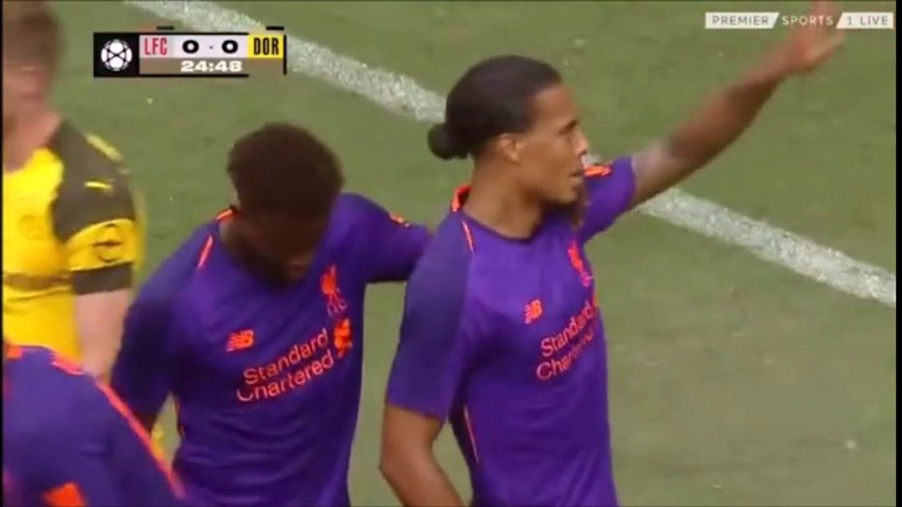 Virgil Van Dijk Goal HD - Liverpool 1-0 Dortmund - 22.07.2018