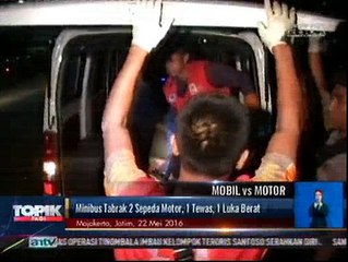 Minibus Tabrak Dua Sepeda Motor, 1 Tewas dan 1 Kritis