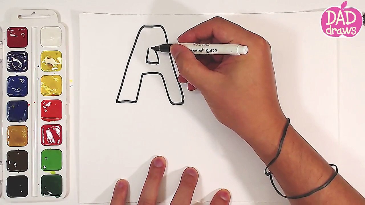 How to draw ABCD alphabet