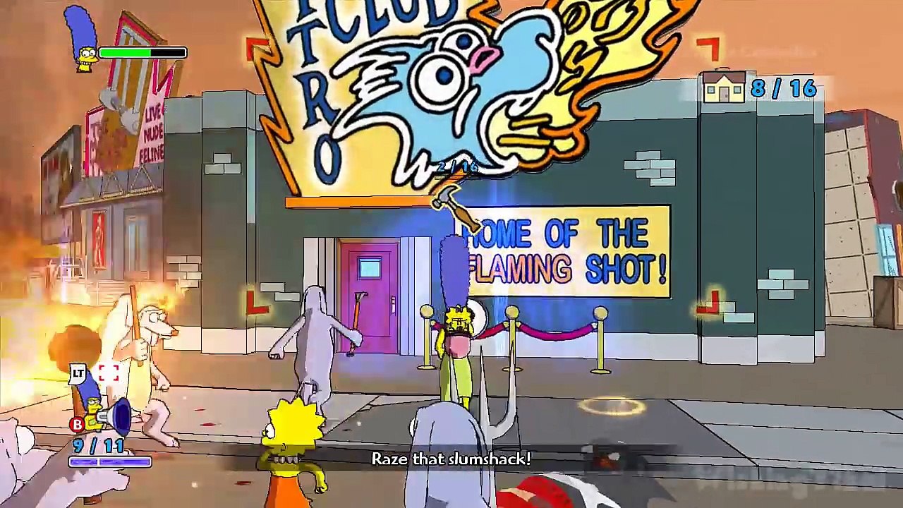The Simpsons Game Walkthrough Part 14 - 100% (X360, PS3, PS2, Wii, PSP) Grand Theft Scratchy