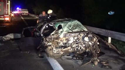 Tem Otoyolunda Yoldan Çıkan Araç Karşı Şeride Geçti: 1 Ölü, 1 Yaralı