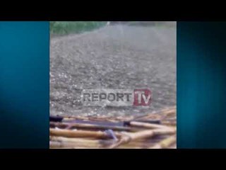 Report Tv - Elbasan, breshër i pazakontë në fshatin “Gur i zi”, dëme në të mbjella