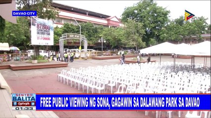 Free public viewing ng #DuterteSONA2018, gagawin sa dalawang park sa Davao