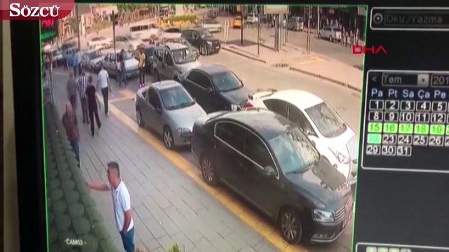 Ankara'da 4 kişinin yaralandığı silahlı kavga güvenlik kamerasında