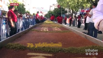Hatay'ın ana vatana katılışı 79 metrelik künefeyle kutlandı