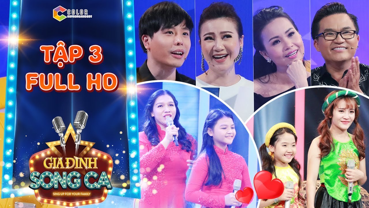 Gia đình song ca-tập 3 full- Cẩm Ly, Trịnh Thăng Bình xúc động với 2 chị em thi hát để ba mẹ tái hợp