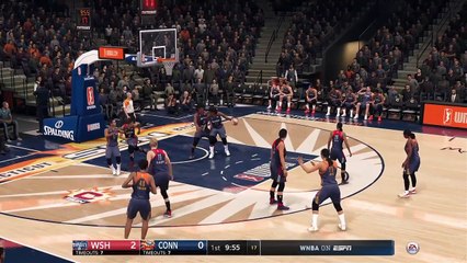 WNBA Basketball - Washington Mystics @ Connecticut Sun - NBA LIVE 18 Simulation Full Game 24/7/18