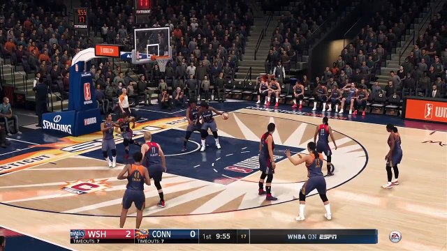 WNBA Basketball - Washington Mystics @ Connecticut Sun - NBA LIVE 18 Simulation Full Game 24/7/18