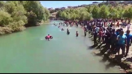 Göksu'da yamalı lastiklerle rafting yaptılar - KAHRAMANMARAŞ
