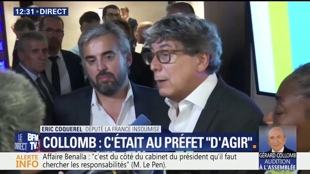 Audition de Collomb: Eric Coquerel (LFI) demande au chef de l'Etat de répondre aux questions de la commission d'enquête