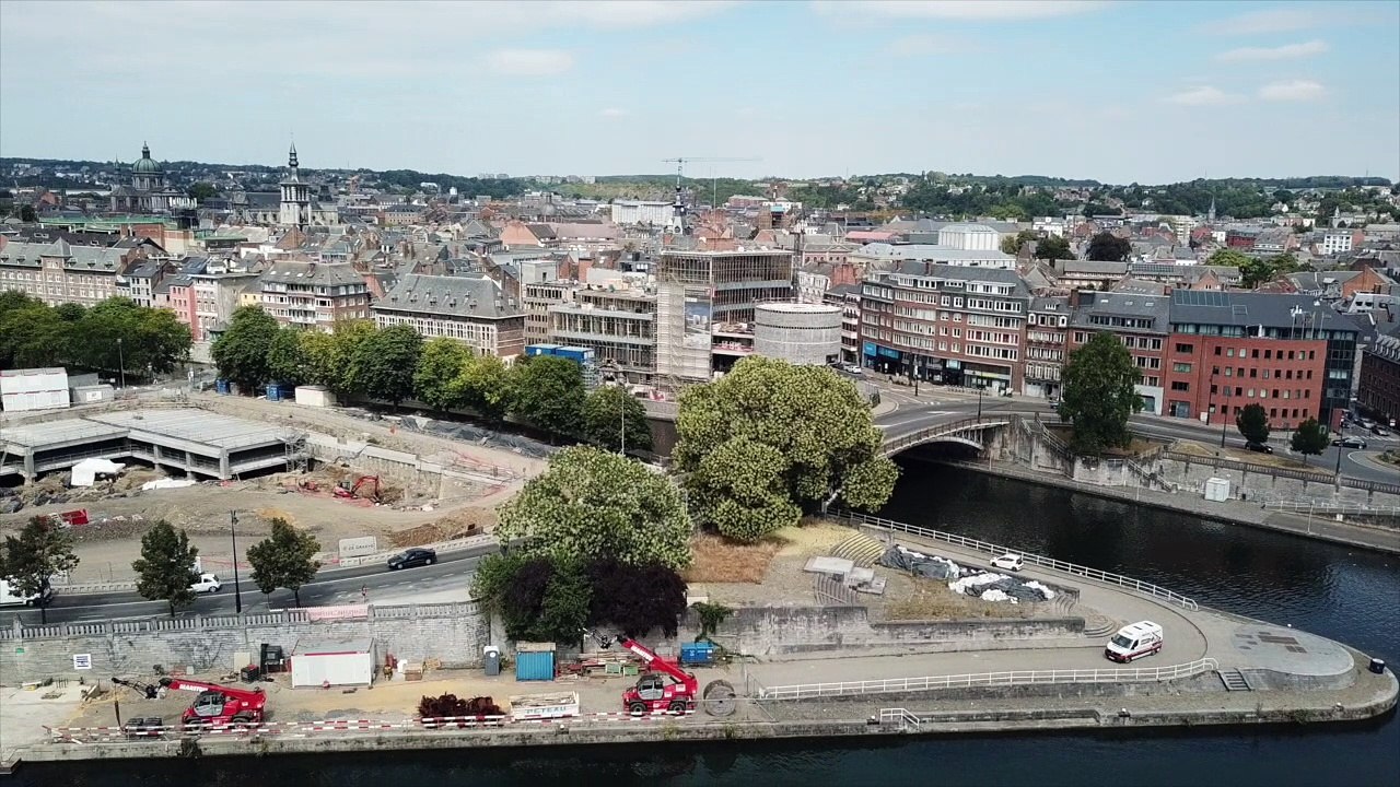 Namur, arrivée des premiers éléments de l'Enjambée