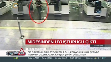 Alman uyruklu kuryenin midesinden 54 kapsül uyuşturucu çıktı