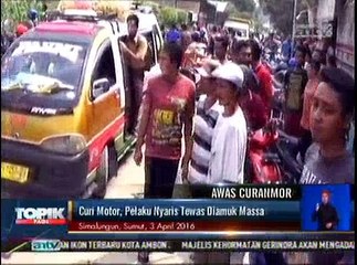 Curi Motor, Pelaku Nyaris Tewas Diamuk Massa