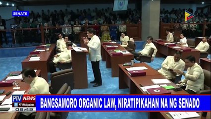#PTVNEWS: Bangsamaro Organic law, niratipikahan na ng Senado