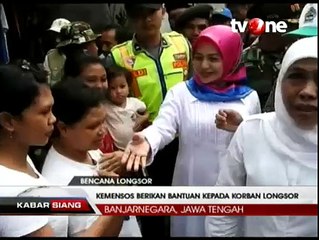 Kemensos Beri Bantuan Korban Longsor Banjarnegara
