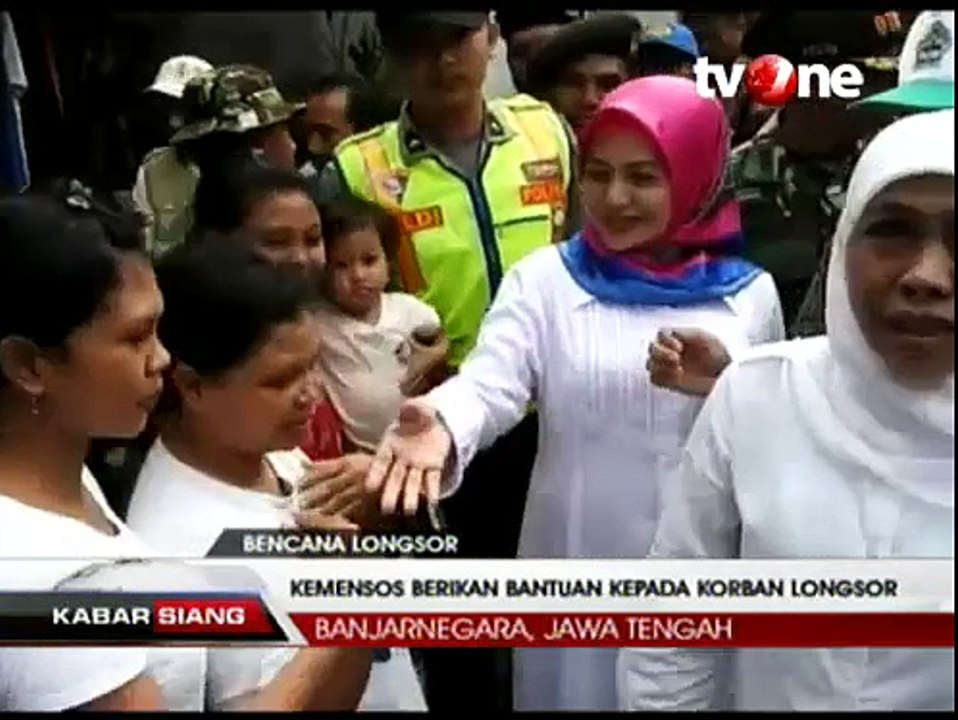 Kemensos Beri Bantuan Korban Longsor Banjarnegara