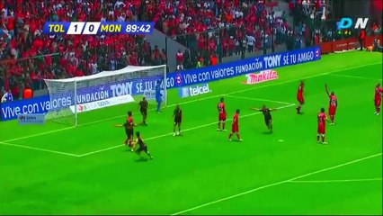 Toluca uses an offside call to score a goal against Morelia, while the players were celebrating!