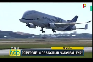Francia: así fue el primer vuelo del “Avión Ballena" de Airbus