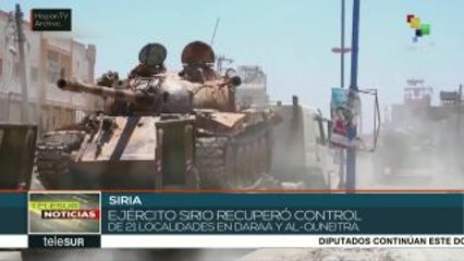 Recupera ejército árabe sirio 21 localidades de Daraa y Al-Quneitra