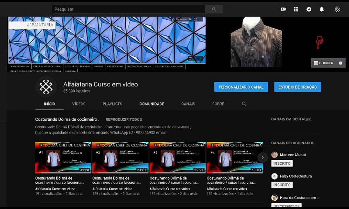 Costurando  DÓLMÃ DE CHEFE