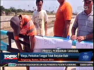 Protes Perbaikan Tanggul, Warga Unjuk Rasa