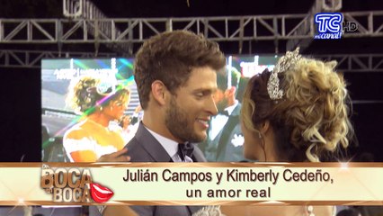 Julián Campos y Kimberly Cedeño, un amor real