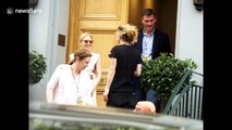 Kylie Minogue leaves Abbey Road Studios after secret concert by Paul McCartney