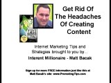 Matt Bacaks Internet Marketing Tips