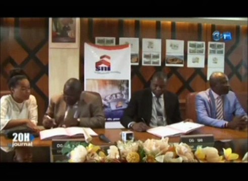 RTG/Signature de partenariat entre la Société Nationale Immobilière et le Credit Solidaire du Gabon(CSG)