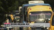 S. Korea sees hottest morning temperatures in 111 years