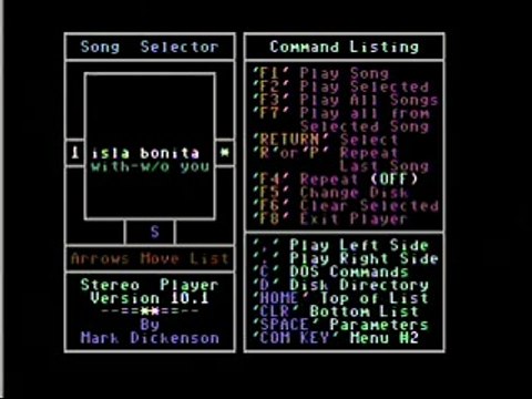 Madonna La Isla Bonita Commodore 64 Stereo Sid Player Keyboard