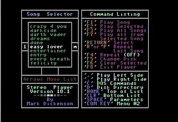 Collins/Bailey "Easy Lover" Commodore 64 Stereo Sid Player Keyboard