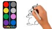 How to Draw a Rabbit Coloring Pages Youtube Videos for Kids | MyMy Color