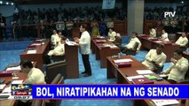 BOL, niratipikahan na ng Senado; SP Sotto, binigyang-diin ang kahalagahan ng Senado