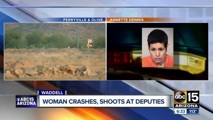 Woman accused of shooting at deputies in Waddell
