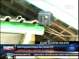 Klinik Pengobatan Dilempar Bom Terekam CCTV