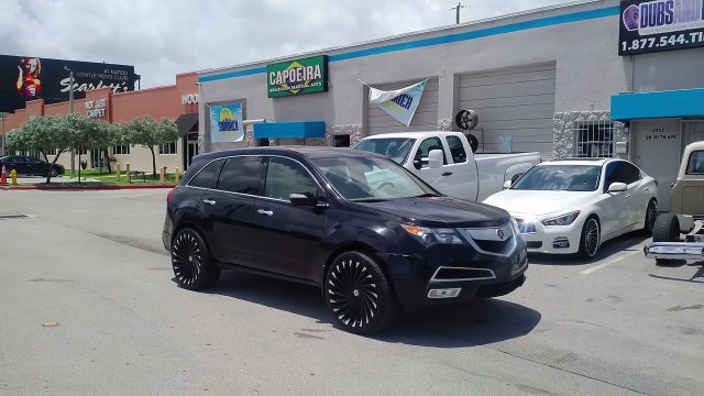 877-544-8473 22 Inch Rims Azara AZA 501 Black Wheels Acura MDX RDX Dubsandtires.com