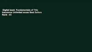 Digital book  Fundamentals of Title Insurance Unlimited acces Best Sellers Rank : #3